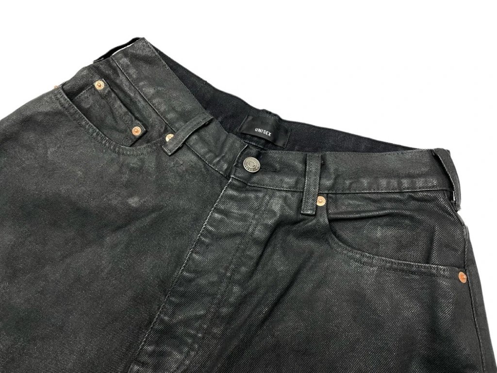 Design Wide-Leg Distressed Black Denim Jeans - 16