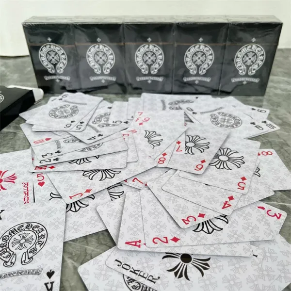 Chrome Hearts Playing Cards White Floral Pattern Deck Accessories - 1