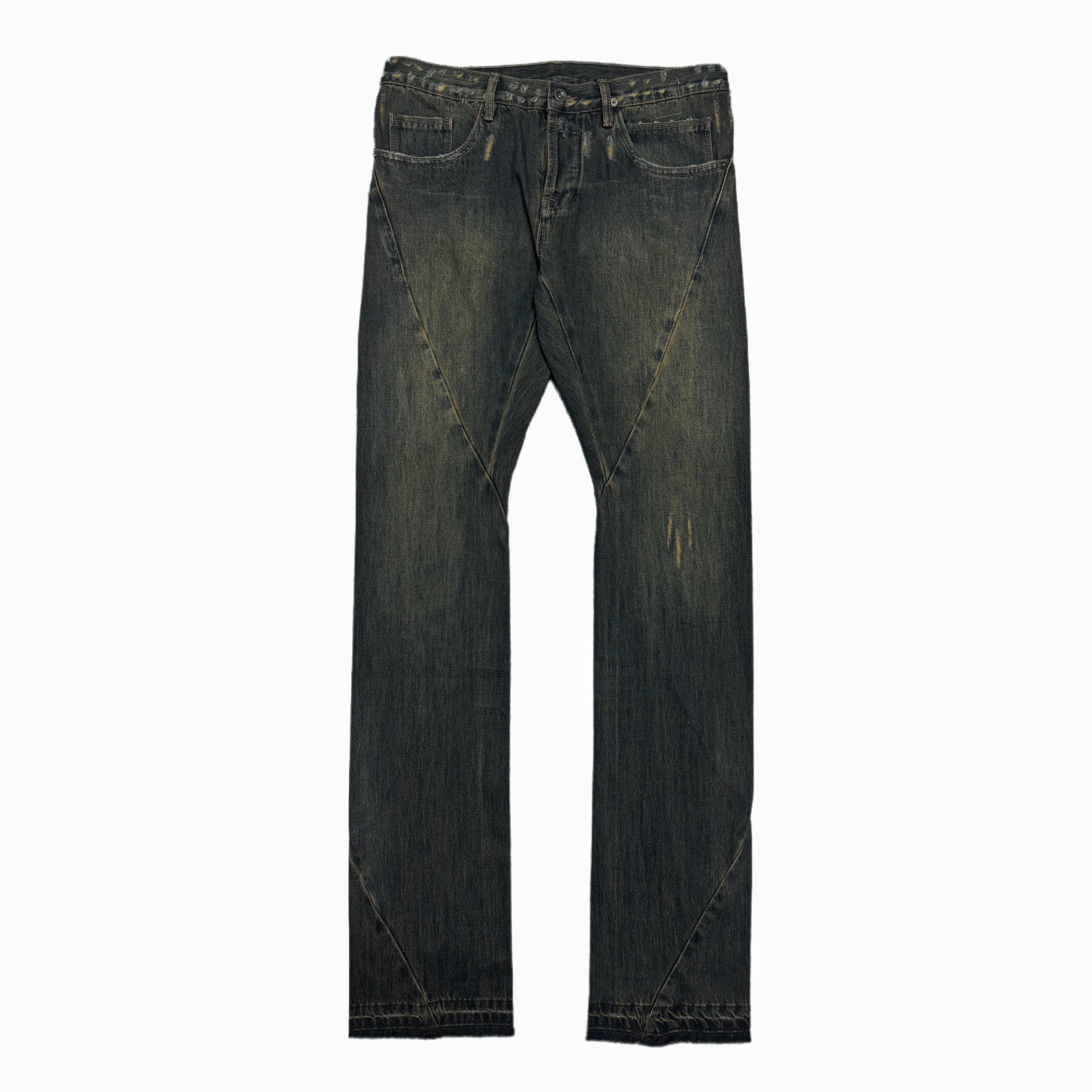 RO Mud-Dyed Spiral Jeans - Distressed Denim Pants