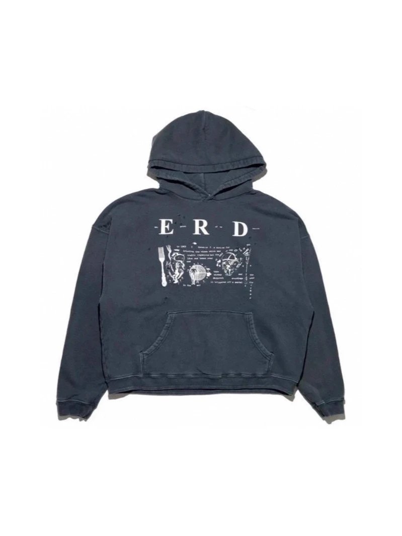 Design ERD Graphic Hoodie Dark Wash - 6