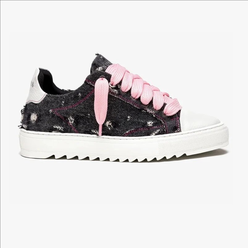 In Stock Numeris Shoes 2025 New Style Casual Versatile Flat Shoes for Women, Low-Cut Lace-Up Skateboard Sneakers