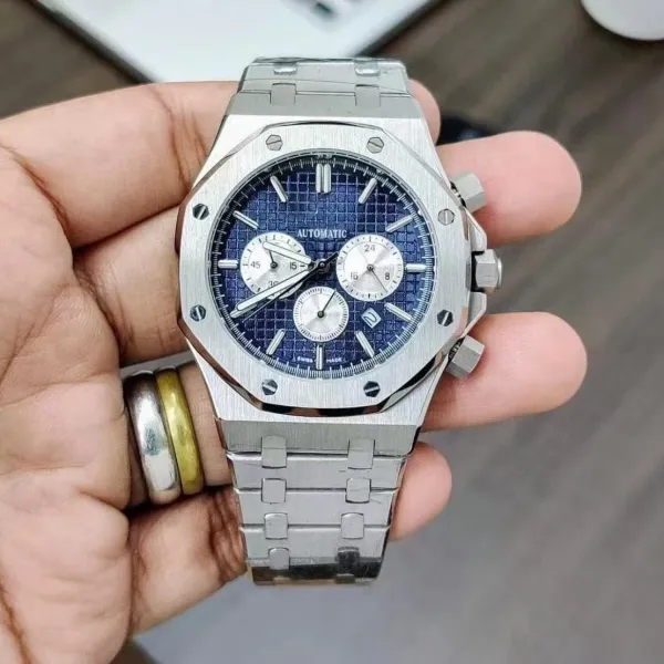 Audemars Piguet Royal Oak Chronograph Rose Gold Black Dial Watch Watches - 2