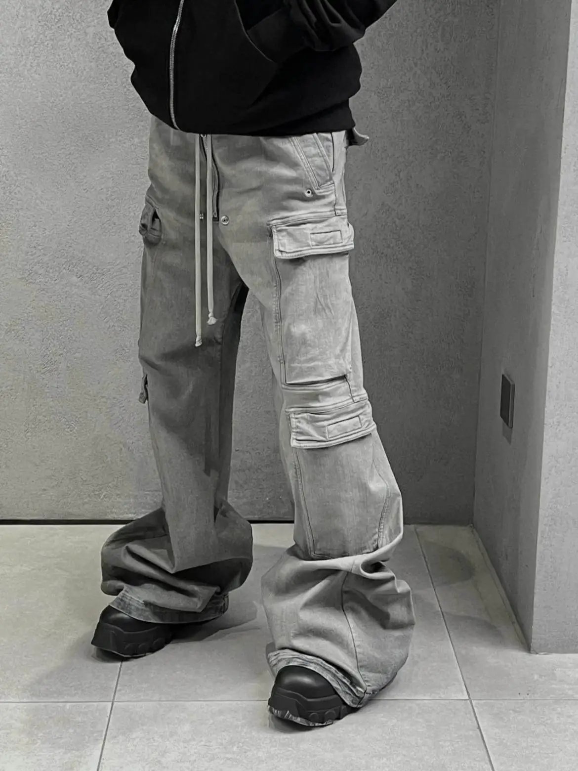 Rick Owens DRKSHDW Cargo Jeans Gray - 2
