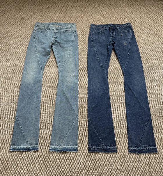 537cite Ro style drkshdw two tone spiral pants