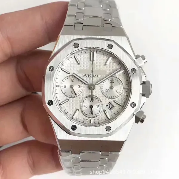 Audemars Piguet Royal Oak Chronograph Silver Dial Stainless Steel Watch Watches - 1