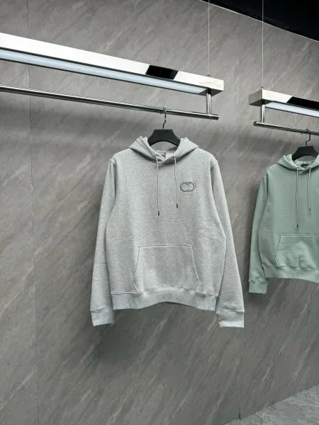 Dior CD Logo Hoodie in Sky Blue and Gray - 4