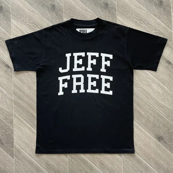 Design Jeff Free Black T-Shirt - 3