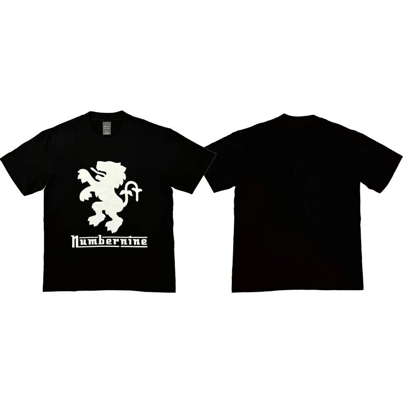 Number Nine 01 Lambretta Lion Shirt Retro Print Short-Sleeve T-Shirt
