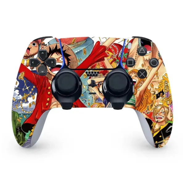 Design One Piece x PlayStation DualSense Controller Skin Multicolor Gaming Controller Electronics - 1