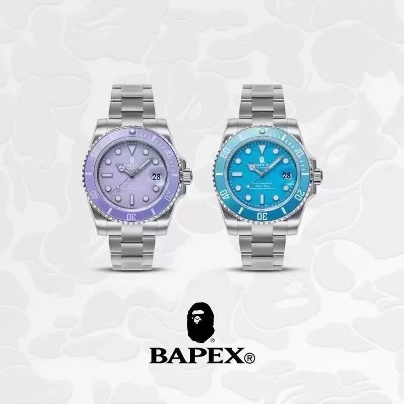 X TYPE1 new color scheme Ape Lux Water Ghost mechanical watch sky blue violet