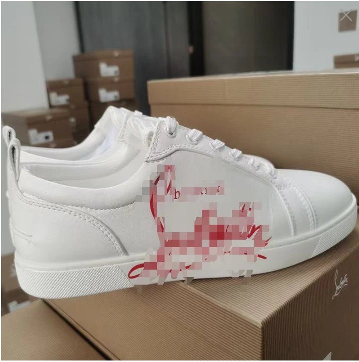 Christian Louboutin Louis Junior Velvet Black Sneakers - 9