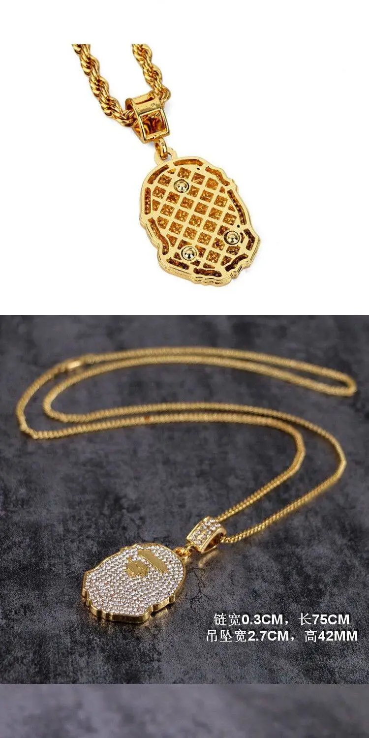 A Bathing Ape Bape Sta Pendant Necklace Silver Jewelry - 14