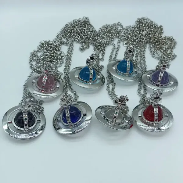 Vivienne Westwood Orb Pendant Necklace Purple Jewelry - 11