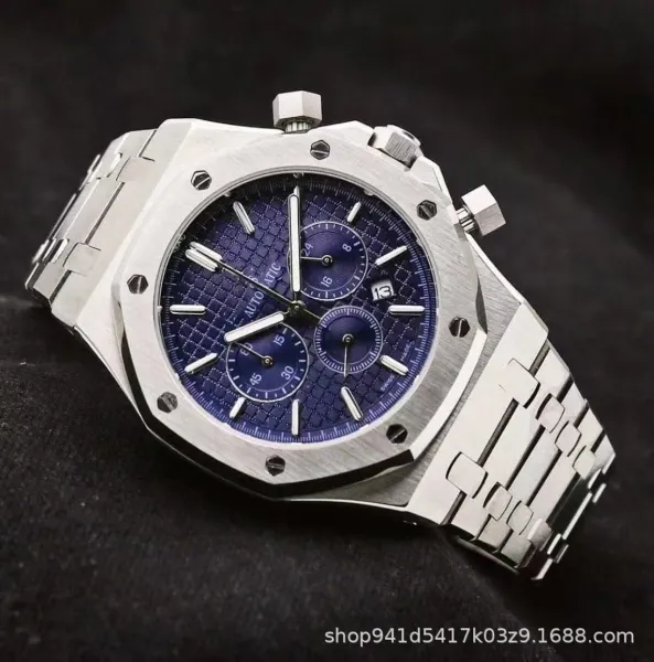 Audemars Piguet Royal Oak Chronograph Blue Dial Stainless Steel Watch Watches - 1