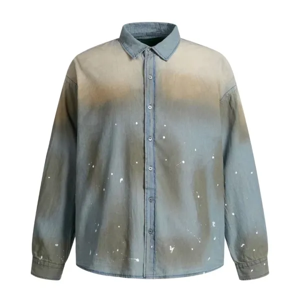 Design Dip-Dye Paint Splatter Shirt Tops Shirt - 1