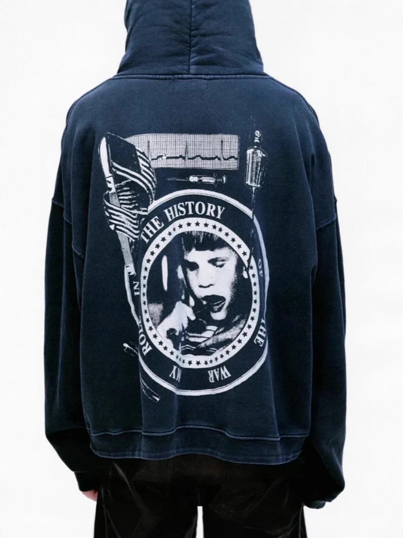 Design ERD Graphic Hoodie Dark Wash - 3