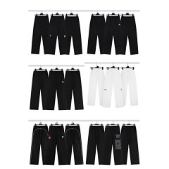 Cross border high version trendy brand B, 25 year old new product, small logo embroidered pants, loose fit couple style pants