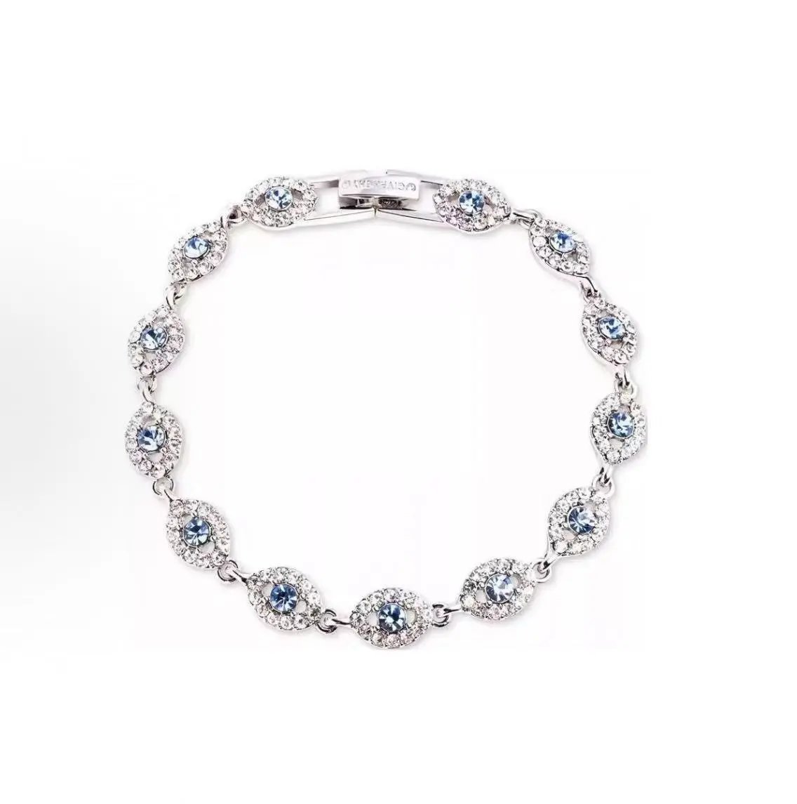 New Jijia Bracelet Angel's Eye Love Classic Versatile Show White Fresh Temperament Sweet Shining Button Bracelet