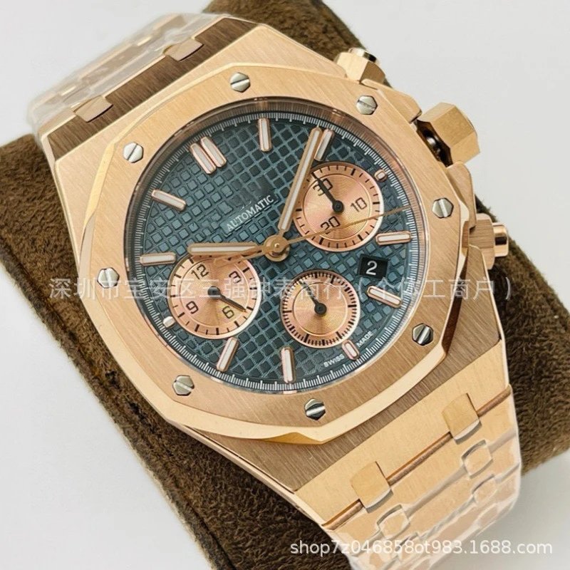Audemars Piguet Royal Oak Chronograph Black Dial Steel Watch Watches - 5