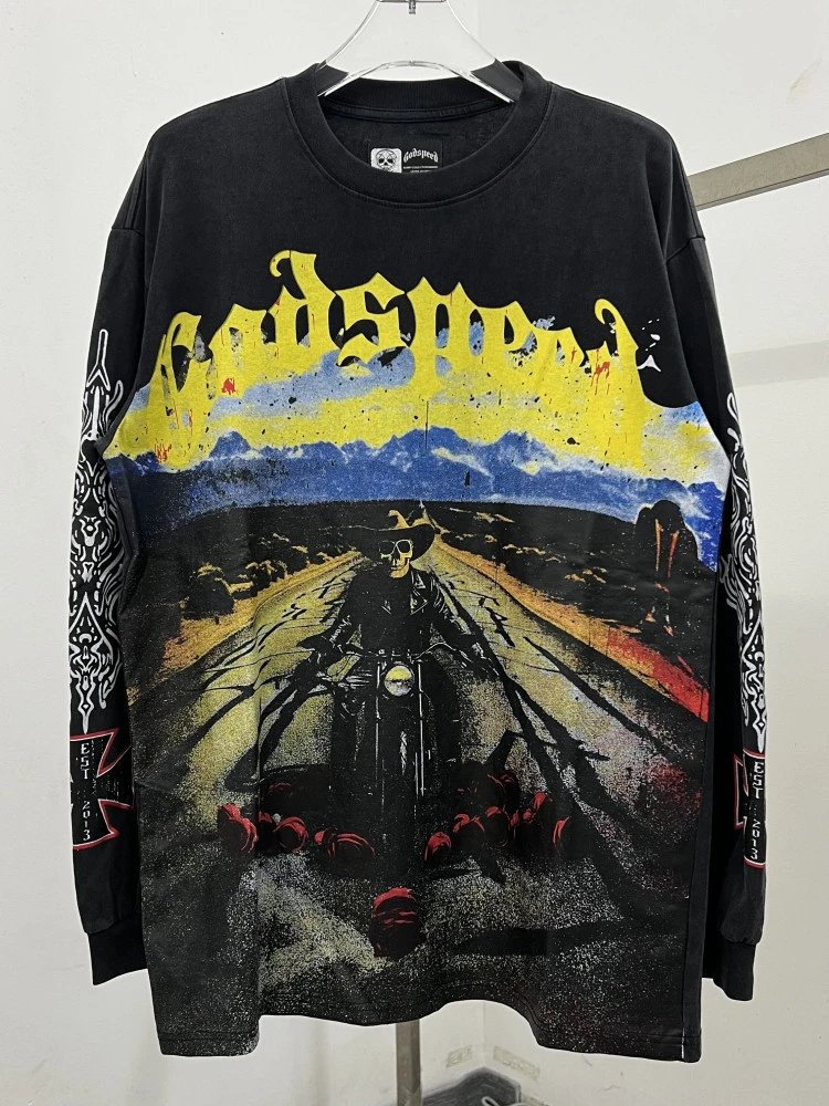 Godspeed Godspeed Graphic Long Sleeve T-Shirt White - 2