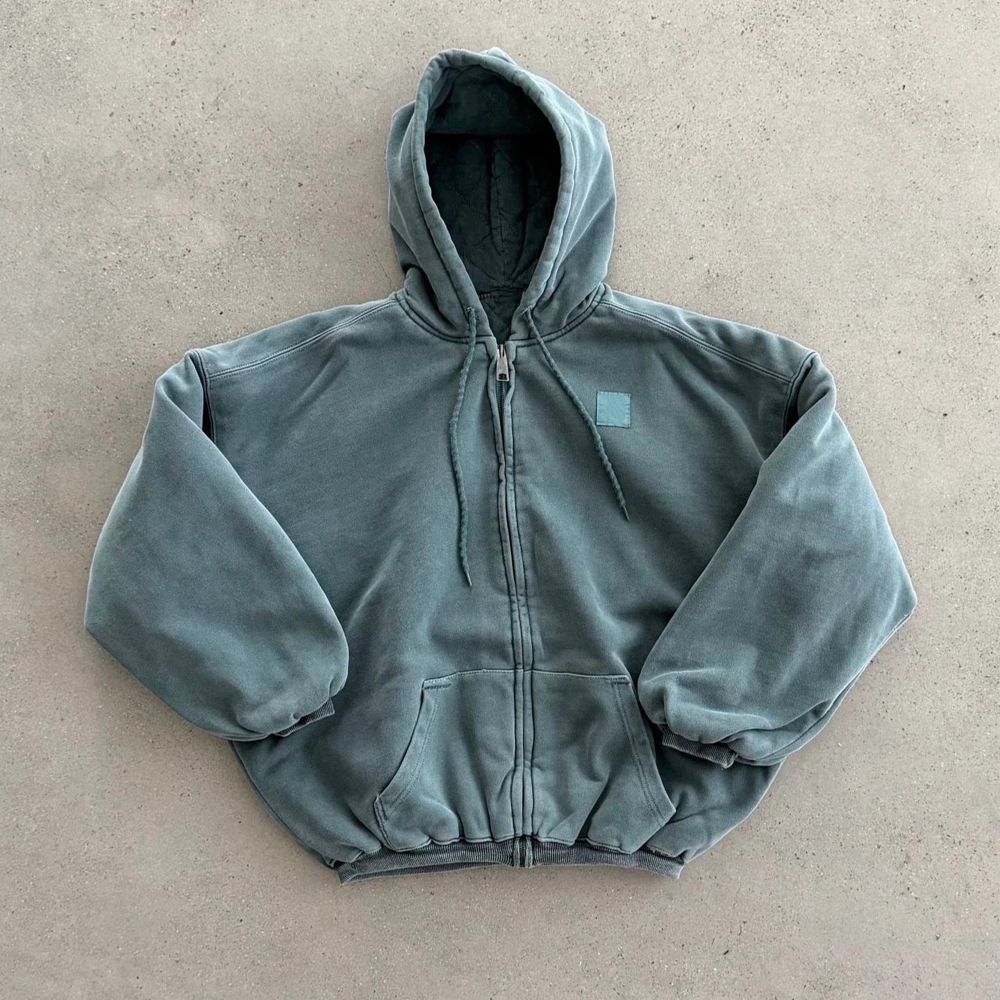 Design Zip-Up Hoodie Charcoal Gray Hoodie - 4