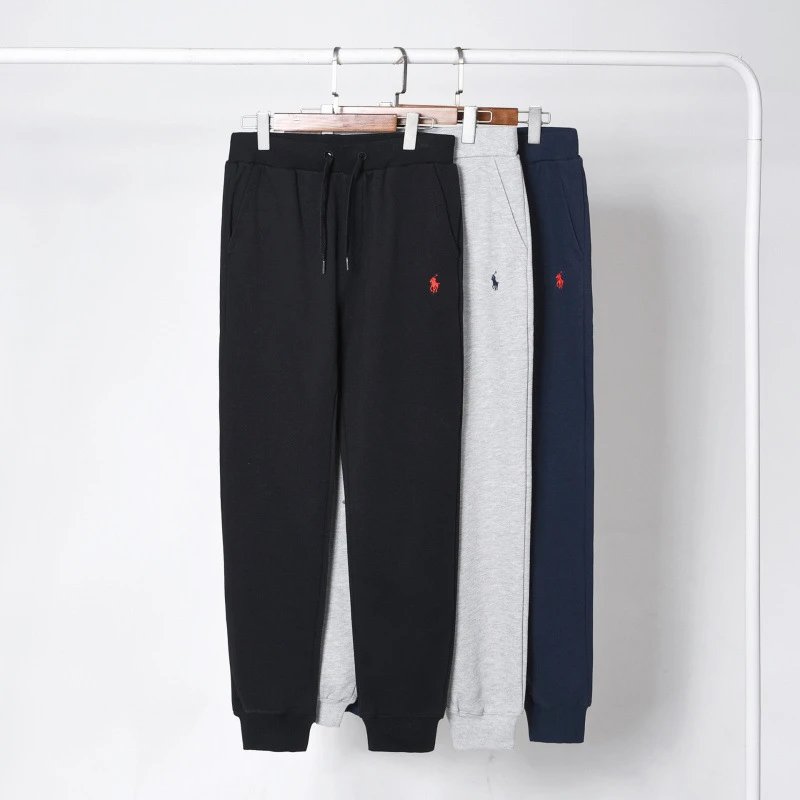 Spring and Autumn Cross border Pony Thin RL Pants Embroidered Loose Large Paul Men's Casual Pants Solid Color Sanitary Pants