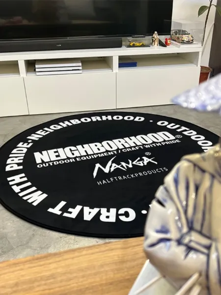 Design WTAPS Brand Logo Rug Black Floor Mat Accessories - 3