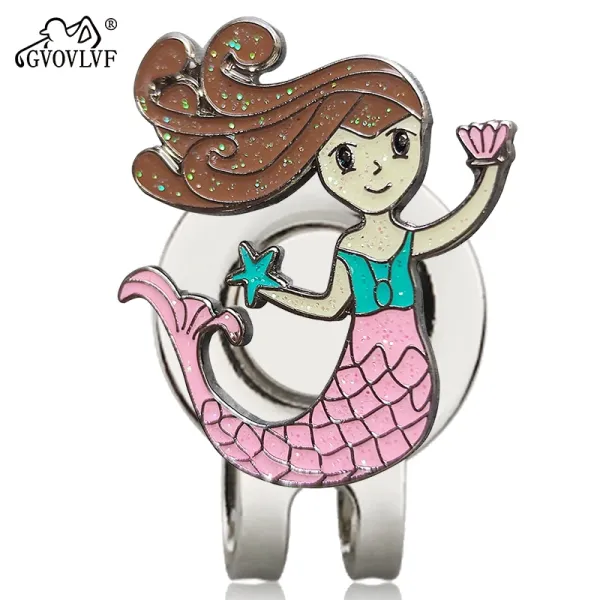 Design GVOVLVF Mermaid Enamel Pin Ring Pink Blue Brown Accessories Jewelry - 1