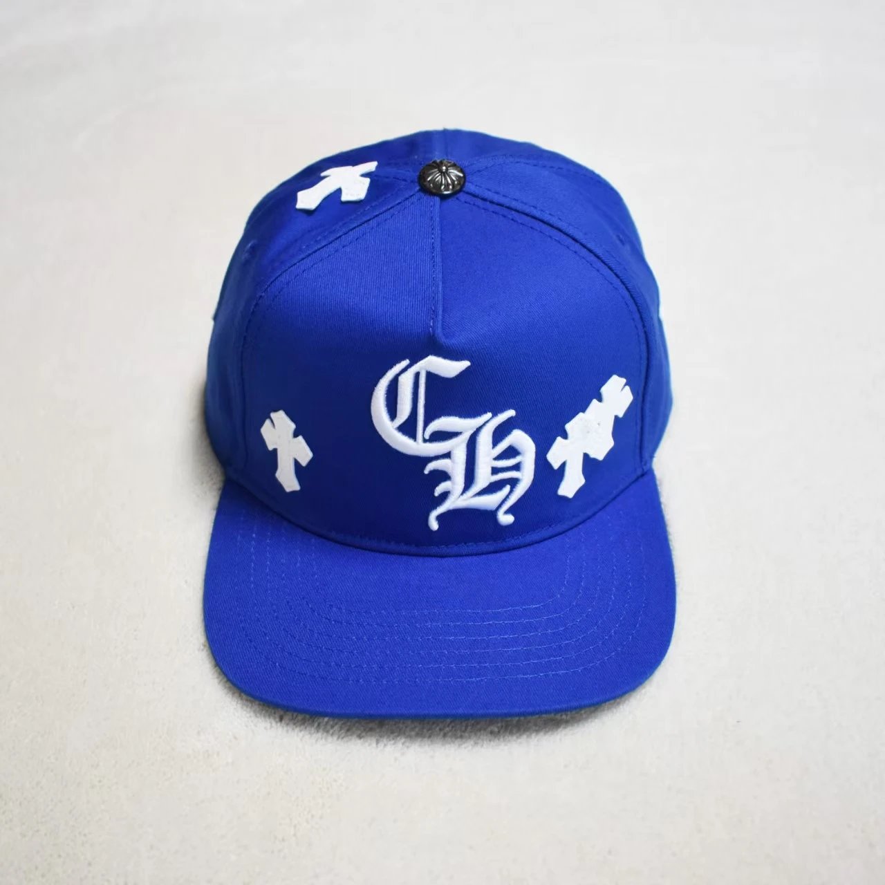 CH+ Cross Leather Patch Blue-White