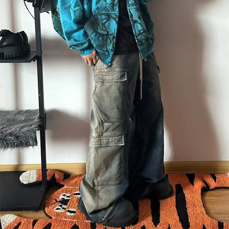 RO Washed Denim Cargo Jeans photo 5