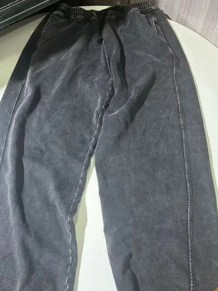 Design Acid Wash Gray Sweatpants - 1