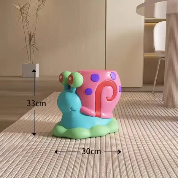 Design Snail Stool Multicolor Decorative Stool Accessories - 1
