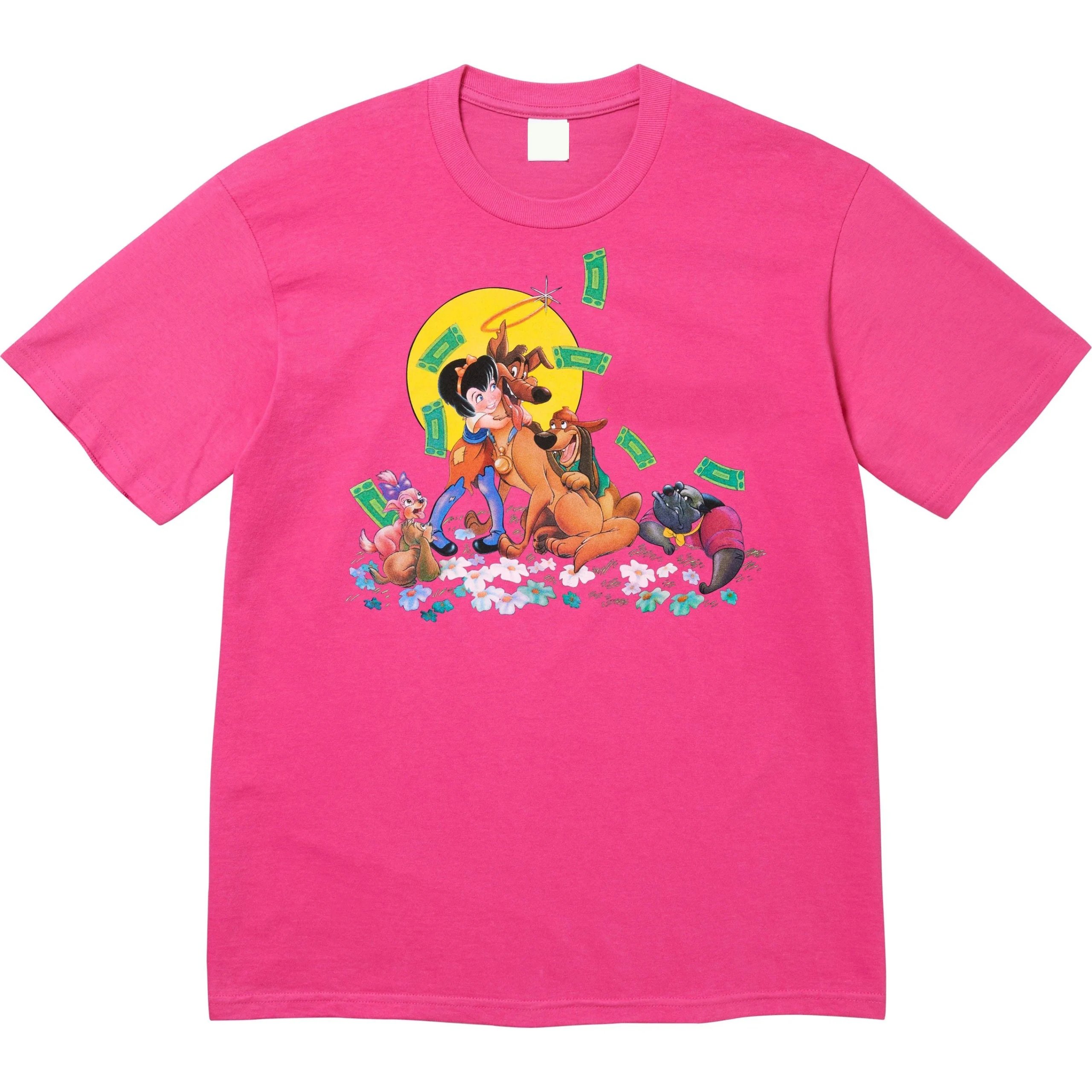 Supreme All Dogs Go To Heaven T-shirt Pink