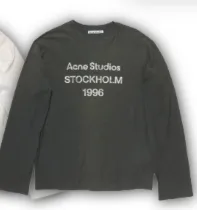 Acne Studios Stockholm 1996 Long Sleeve T-Shirt Black - 1