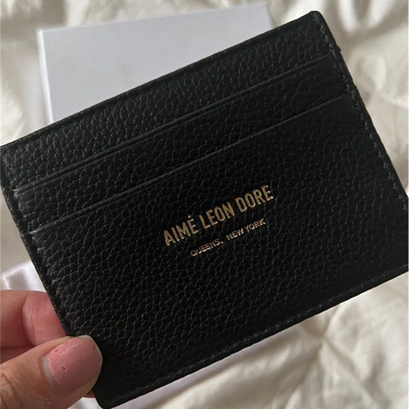 23SS Letter Leather Cardholder Wallet