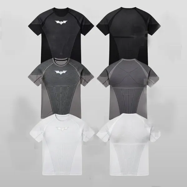Design Batman Symbol Mesh T-Shirt Beige T-Shirts - 2