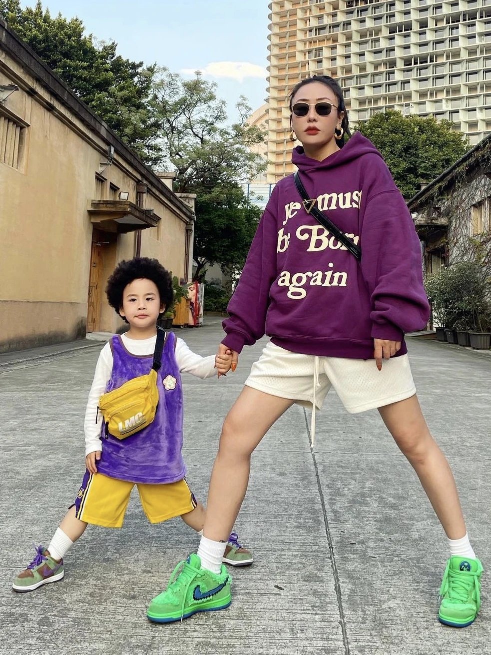 Design 'Ye Must Be Born Again' Oversized Hoodie Charcoal - 5