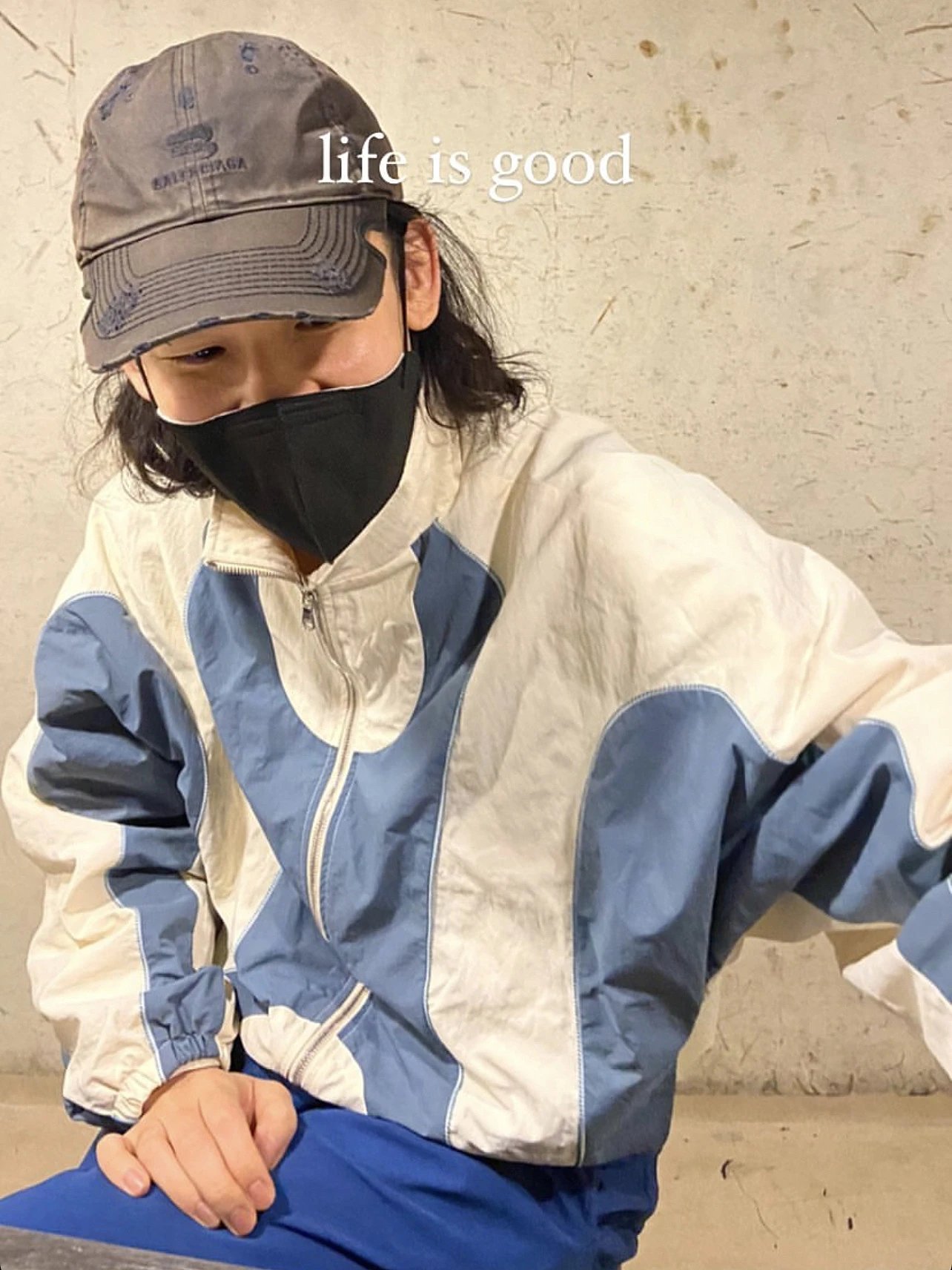 Design CMM A Wear Oversized Windbreaker Jacket Black Gray Outerwear.windbreaker - 2