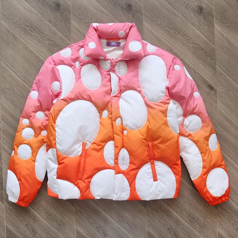 Design Erl Polka Dot Gradient Puffer Jacket Down Jacket - 2