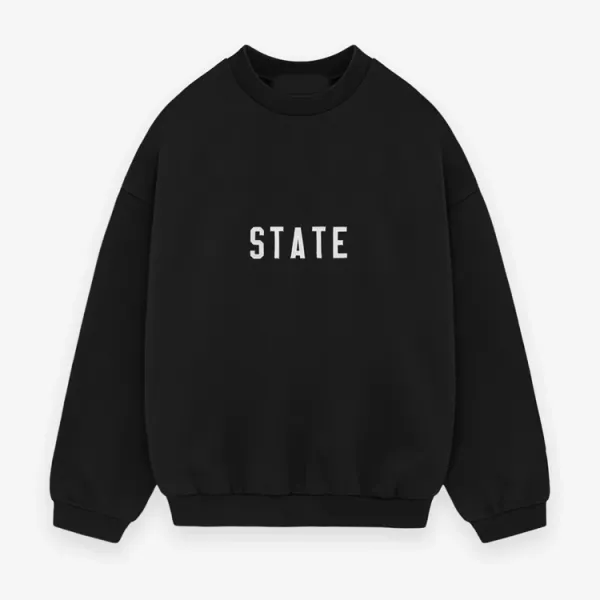 Design STATE Crewneck Sweatshirt Rust Hoodie - 2