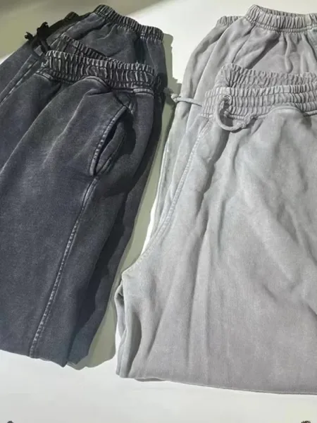 Design Acid Wash Gray Sweatpants - 2