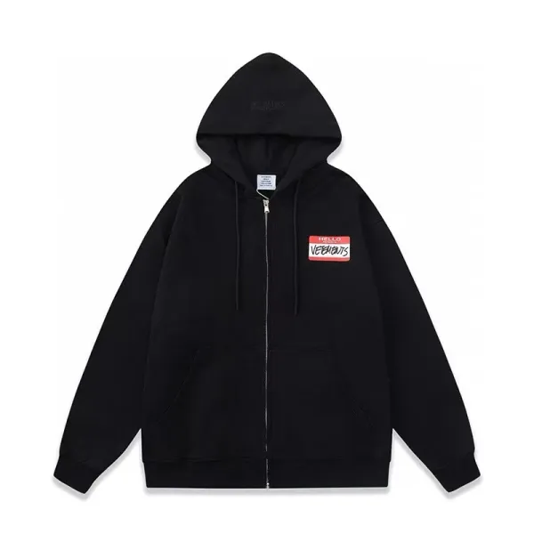 Vetements Repeat Logo Black Hoodie - 4