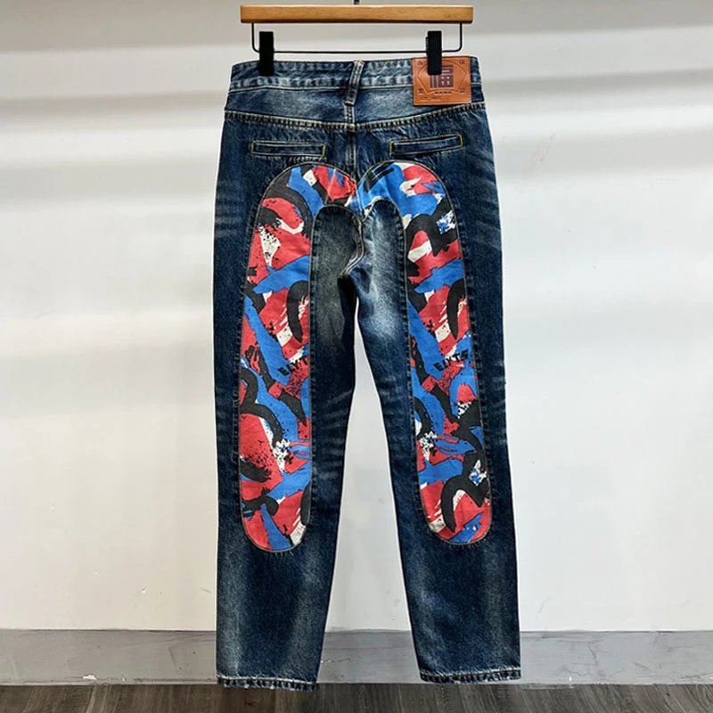 EVISU — Raw Selvedge Straight-Leg Jeans - rep spodnie