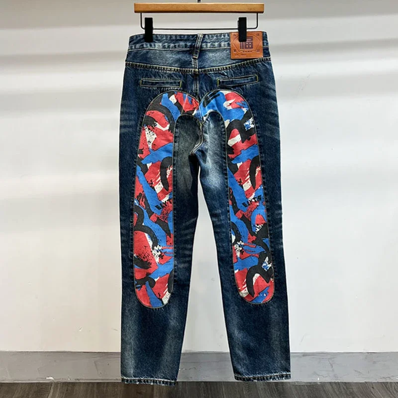 EVISU — Raw Selvedge Straight-Leg Jeans