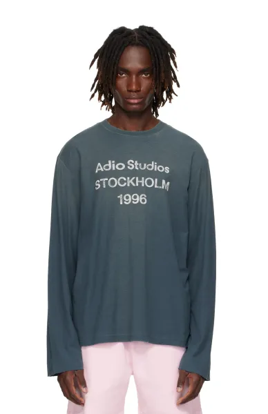 Acne Studios Stockholm 1996 Long-Sleeve Tee Dark Teal T-Shirts - 1
