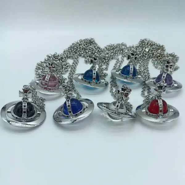 Vivienne Westwood Orb Pendant Necklace Purple Jewelry - 13