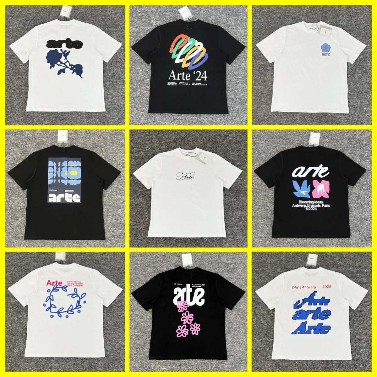 25 Summer T-shirt New Student Top Blue Rose Printed T-shirt Men's and Women's Casual Loose Short Sleeve