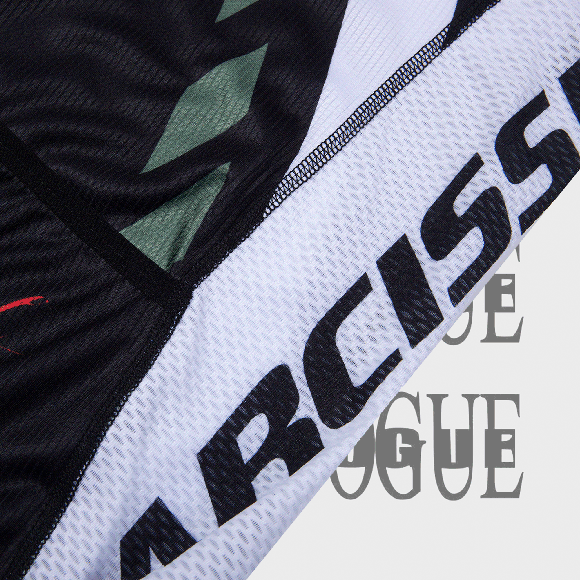 Design Narcissist Opium Cycling Jersey Black White Lime Green Activewear - 9