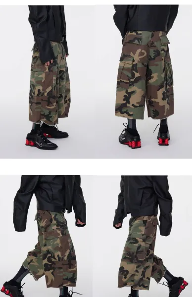 Design Camo Cargo Shorts Multicolor Shorts - 9