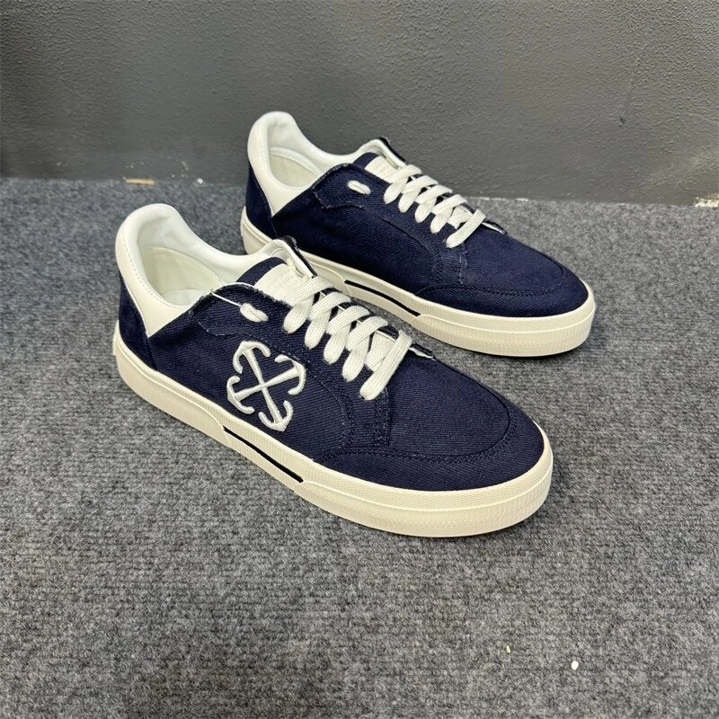 Design Canvas Sneakers Navy with White Logo - 1